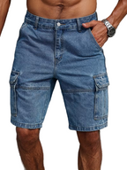 Męskie szorty jeansowe cargo w jasnym odcieniu